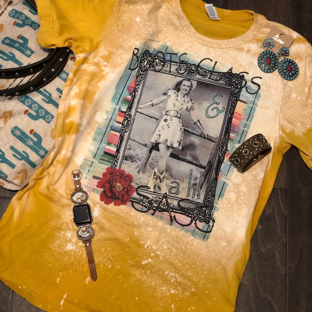 Vintage western bleached out Tee